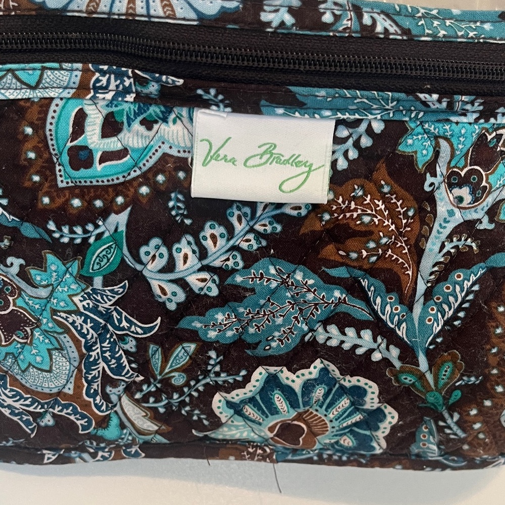 Vera Bradley Teal and Brown Floral Organizer